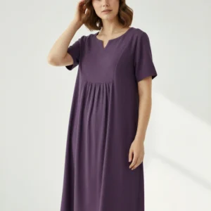 Roselle Doğal Dokulu Günlük Elbise – Hafif, Rahat ve Şık Yazlık Kadın Elbise – Terzibotantik Doğal Tasarım