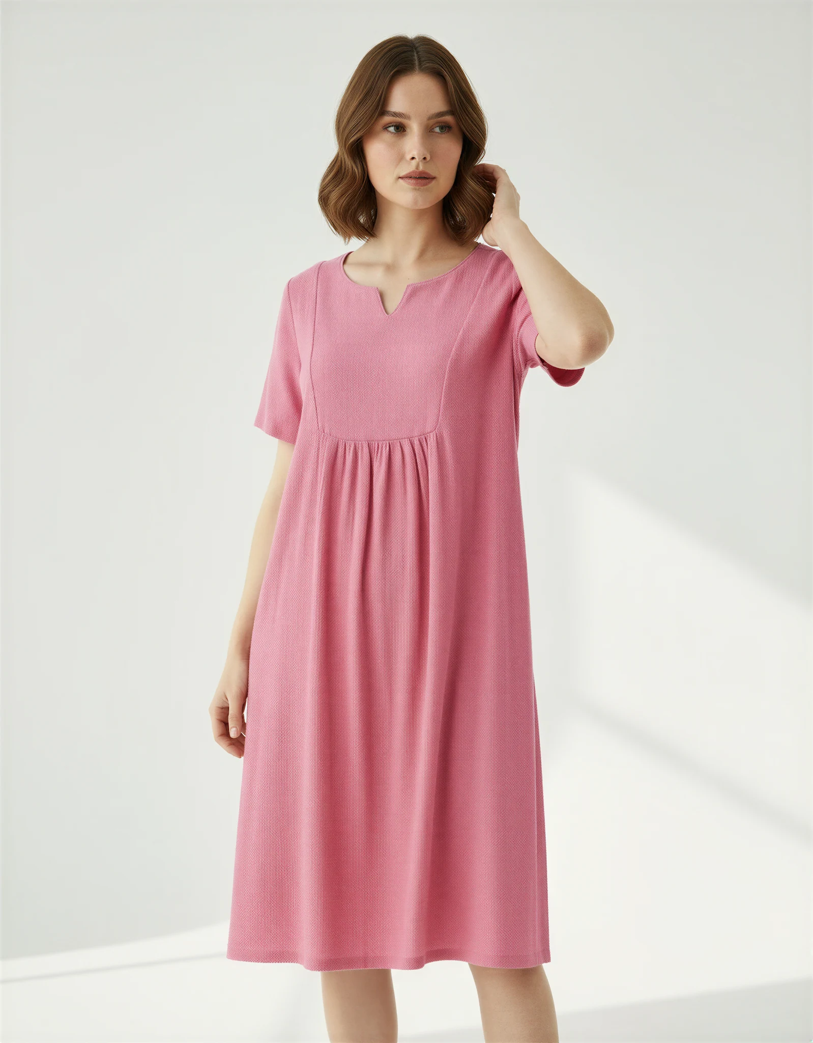 Roselle Doğal Dokulu Günlük Elbise – Hafif, Rahat ve Şık Yazlık Kadın Elbise